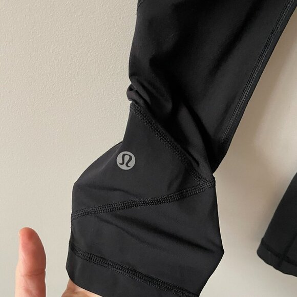 Lululemon Pace Rival Crop *22" Running Activewear High Rise Leggings Black 4 - Picture 6 of 7